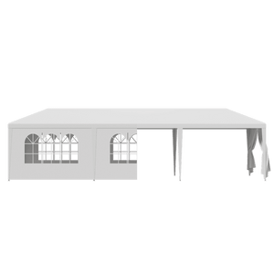 ZENY 10'x 30' White Gazebo Wedding Party Tent Canopy with 6 Windows & 2 Sidewalls**New in box**