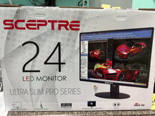Sceptre 24" Ultra Thin 75Hz 1080p LED Monitor 2x HDMI VGA Build-in Speakers, Metallic Black- WE DO NOT SHIP!!