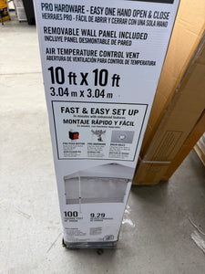 Everbilt 10 ft. x 10 ft. White Commercial Instant Canopy-Pop Up Tent (BRAND NEW) With  1 removable wall panel included