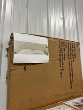 Vinedale Biscuit Beige Upholstered King Headboard with Notch Back and Tufting (77.8 in W. X 58.7 in H.)! (NEW IN BOX)