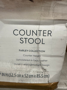 Better Homes & Gardens Farley Scoop Counter Height Stool, Camel Faux Leather!! NEW IN BOXES(2)!!