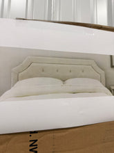 Vinedale Biscuit Beige Upholstered King Headboard with Notch Back and Tufting (77.8 in W. X 58.7 in H.)! (NEW IN BOX)