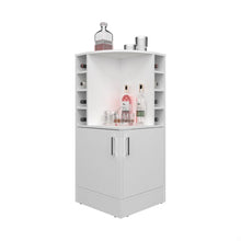 Bar Cabinet, 2 Doors, 8 Wine Bottle Compartments! (NEW - ASSEMBLED - MINOR DAMAGE!)