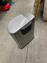 13.2 Gallon Stainless Steel D-Shape Step On Trash Can- new
