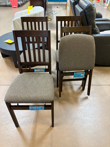 Simple Mission Style Folding Chairs, Set of 4! (Brand New)