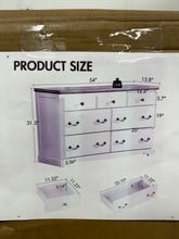 Ingberg Farmhouse 7 Chest Of Drawers For Bedroom, White - WE DO NOT SHIP!!