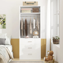 Freestanding Small 24" Closet System With 3 Wood Drawers, White! (NEW IN BOX)