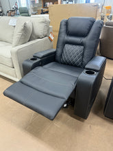 Ebern 36.22" Wide Contemporary Faux Leather Power Recliner Home Theater Individual Seat with Dual Cup Holders & Arm Storage & USB