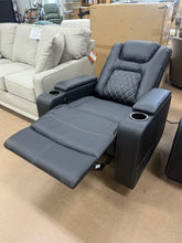 Ebern 36.22" Wide Contemporary Faux Leather Power Recliner Home Theater Individual Seat with Dual Cup Holders & Arm Storage & USB