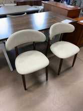 Sable Dining Chair – Upholstered Faux Leather Side Chair With Curved Back And Rubberwood Legs, Set of 2! (NEW & ASSEMBLED)