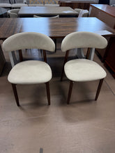 Sable Dining Chair – Upholstered Faux Leather Side Chair With Curved Back And Rubberwood Legs, Set of 2! (NEW & ASSEMBLED)