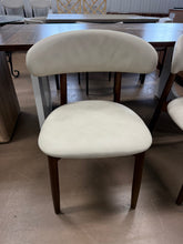 Sable Dining Chair – Upholstered Faux Leather Side Chair With Curved Back And Rubberwood Legs, Set of 2! (NEW & ASSEMBLED)