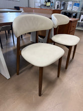 Sable Dining Chair – Upholstered Faux Leather Side Chair With Curved Back And Rubberwood Legs, Set of 2! (NEW & ASSEMBLED)