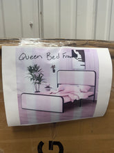 Modern Metal Bed Frame With Upholstered Headboard And Footboard Bed With Under Bed Storage, QUEEN