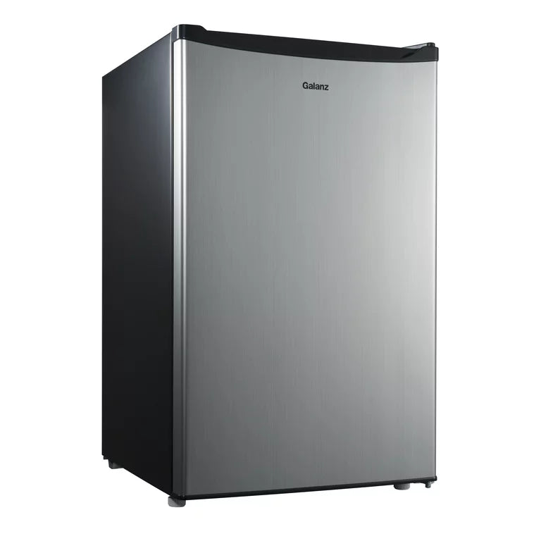 Galanz 4.3 Cu ft Single Door Mini Fridge, Stainless Steel**New**