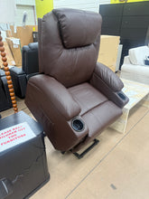 Deonn 34 Wide Power Lift Recliner Chair PU Leather with Massage Ergonomic