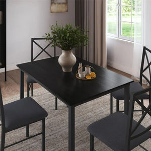 Mainstays 5-Piece Dining Table and Chair Set for 4, Black! (NEW IN BOX)