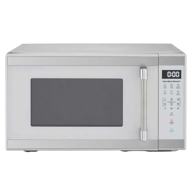 Hamilton Beach 1.1 cu. ft. Countertop Microwave Oven, 1000 Watts, White Stainless Steel**New**