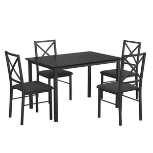 Mainstays 5-Piece Dining Table and Chair Set for 4, Black! (NEW IN BOX)