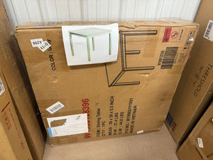 Square Solid Wood Dining Room Table, Gray!! NEW IN BOX!!