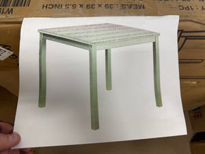 Square Solid Wood Dining Room Table, Gray!! NEW IN BOX!!