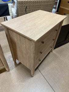 My Texas House Monroe 3 Drawer Nightstand with USB, Brushed Oak Finish!! NEW & ASSEMBLED!!