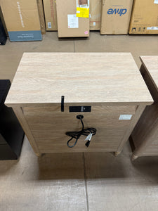 My Texas House Monroe 3 Drawer Nightstand with USB, Brushed Oak Finish!! NEW & ASSEMBLED!!
