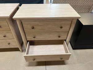 My Texas House Monroe 3 Drawer Nightstand with USB, Brushed Oak Finish!! NEW & ASSEMBLED!!