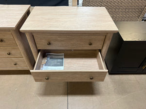 My Texas House Monroe 3 Drawer Nightstand with USB, Brushed Oak Finish!! NEW & ASSEMBLED!!