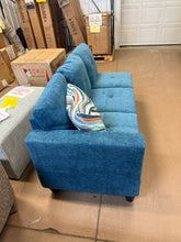 Blue Microfiber Right Arm 3 Seater Sofa!! NEW AND ASSEMBLED!!