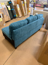 Blue Microfiber Right Arm 3 Seater Sofa!! NEW AND ASSEMBLED!!