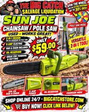 SUN JOE 2-IN-1 ELECTRIC CHAINSAW & POLE SAW!! (USED - WORKS GREAT!)