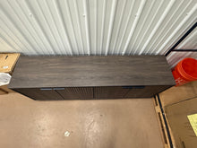 70" TV Stand for TVs up to 78" with Fluted Doors, Storage & Cable Management — Alder Brown Mid-Century Modern Media Console with Plinth Base for Living Room - WE DO NOT SHIP!!