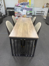 5-PIECE MODERN INDUSTRIAL DINING TABLE & CHAIR SET!! (BRAND NEW & ASSEMBLED!!)