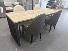 5-PIECE MODERN INDUSTRIAL DINING TABLE & CHAIR SET!! (BRAND NEW & ASSEMBLED!!)