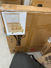 Outsunny 3-Tiers Natural Wooden Raised Garden Bed with Wheels, Trellis, Back Storage Area Easy Movable! (NEW IN BOX)