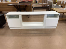 70” Tv Stand W/ 2 Doors, White! (NEW & ASSEMBLED)
