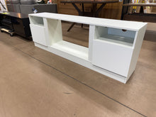 70” Tv Stand W/ 2 Doors, White! (NEW & ASSEMBLED)