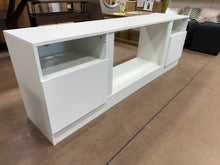 70” Tv Stand W/ 2 Doors, White! (NEW & ASSEMBLED)