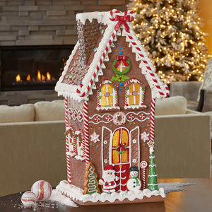 25" Gingerbread House with Lights & Music**New, cracked at bottom still works**