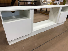 70” Tv Stand W/ 2 Doors, White! (NEW & ASSEMBLED)