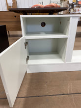 70” Tv Stand W/ 2 Doors, White! (NEW & ASSEMBLED)