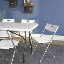 Mainstays Resin Seat & Back Folding Chair, White, 4-Pack!! NEW IN BOX!!