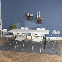 Mainstays Resin Seat & Back Folding Chair, White, 4-Pack!! NEW IN BOX!!