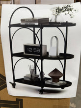 XIV Bar Cart, Home Bar Serving Cart, Metal Kitchen Carts with Storage, Drink Coffee Cart with Wheels for Kitchen and Living Room! (NEW IN BOX)