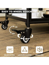 XIV Bar Cart, Home Bar Serving Cart, Metal Kitchen Carts with Storage, Drink Coffee Cart with Wheels for Kitchen and Living Room! (NEW IN BOX)