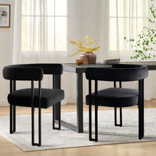 Dulcine 18.5" Seat Height Velvet Upholstered Kitchen Dining Armchair- set of two chairs !