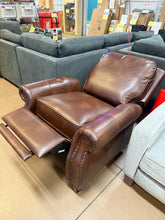 Ember Interiors Nathan Standard 2-Tone Brown Faux Leather Nailhead Recliner!! BRAND NEW!!