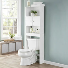 White Bathroom Space Saver with 3 Fixed Shelves, Mainstays over the Toilet Storage! (NEW & ASSEMBLED!)