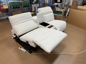!!REDUCED!! Cream Armless Loveseat With 1 Power Recliner!! BRAND NEW!!